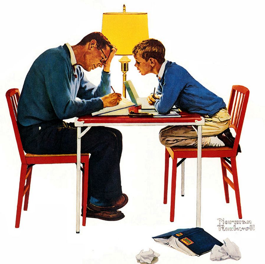 A Tough One 1962 - Norman Rockwell Print - Heavy Cardstock - Matte Print