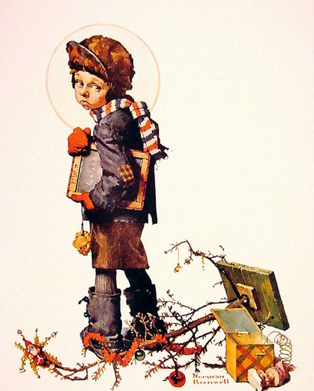 After Christmas Is Over 1922 - Norman Rockwell Print - Heavy Cardstock - Matte Print