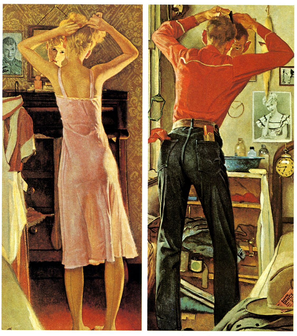 Before The Date 1949 - Norman Rockwell Print - Heavy Cardstock - Matte Print