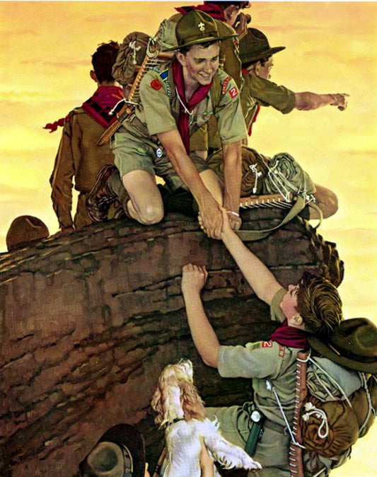 All Together 1947 - Boy Scout - Norman Rockwell Print - Heavy Cardstock - Matte Print