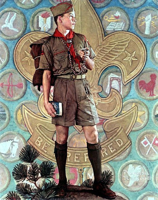 Be Prepared 1953 - Boy Scout - Norman Rockwell Print - Heavy Cardstock - Matte Print