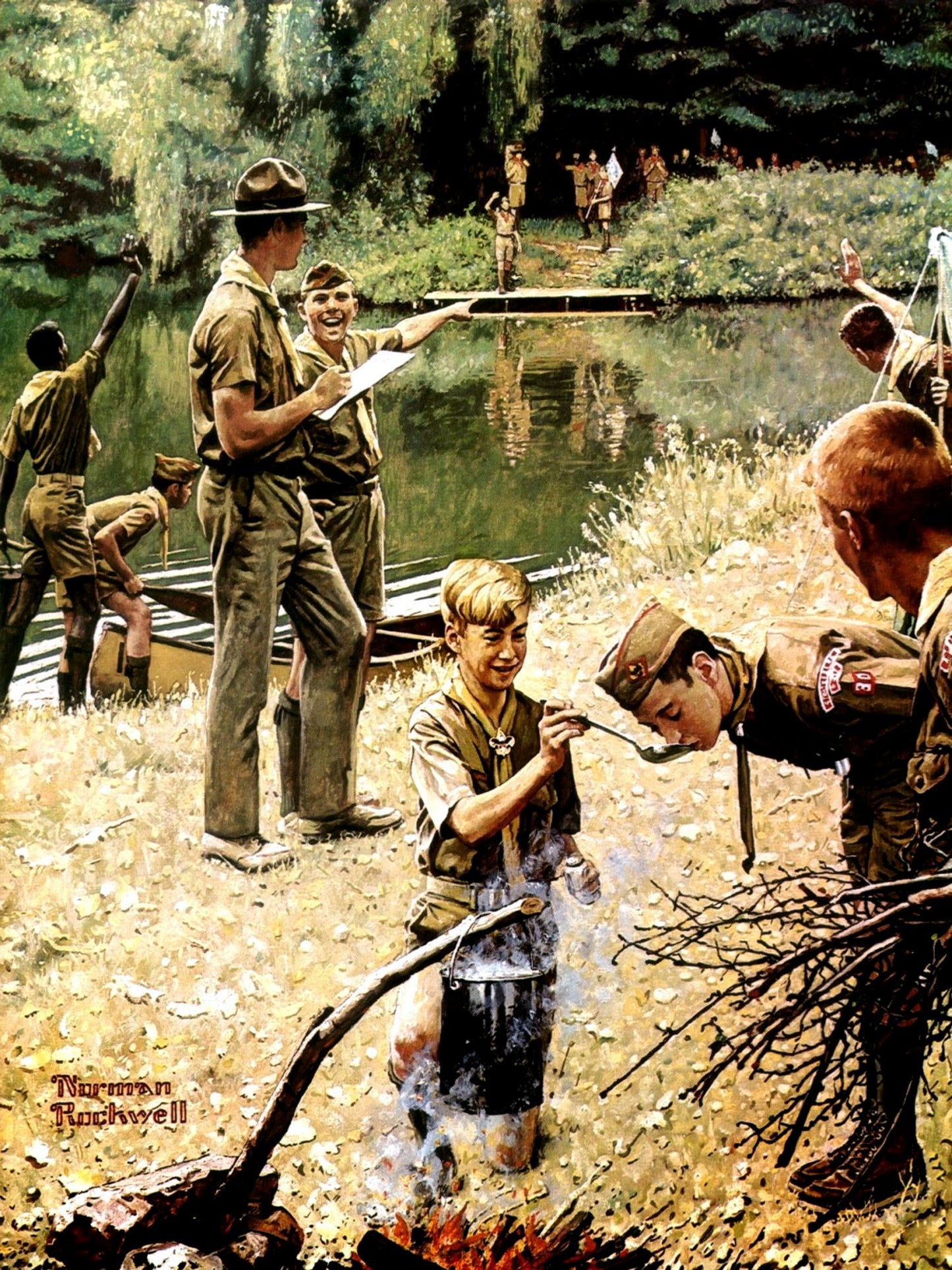 A Good Turn 1939 - Boy Scout - Norman Rockwell Print - Heavy Cardstock - Matte Print