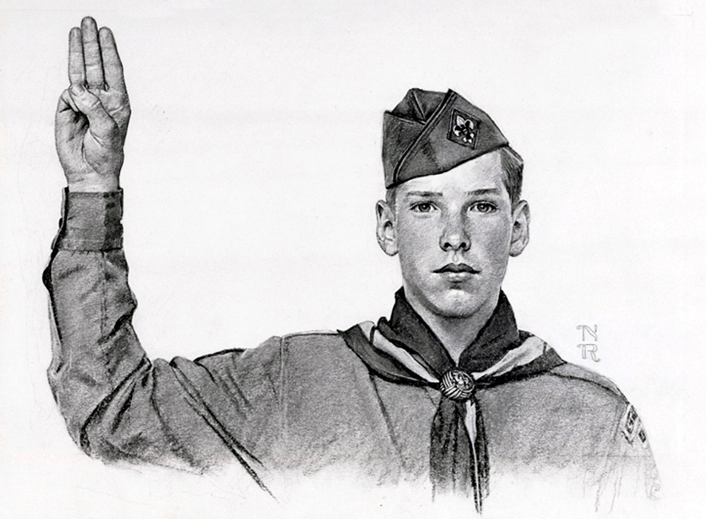 Boy Scout - Salute 1948 - Norman Rockwell Print - Heavy Cardstock - Matte Print