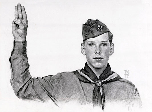 Boy Scout - Salute 1948 - Norman Rockwell Print - Heavy Cardstock - Matte Print