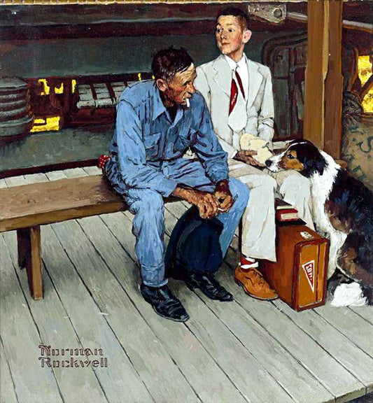 Breaking Home Ties 1954 - Norman Rockwell Print - Heavy Cardstock - Matte Print