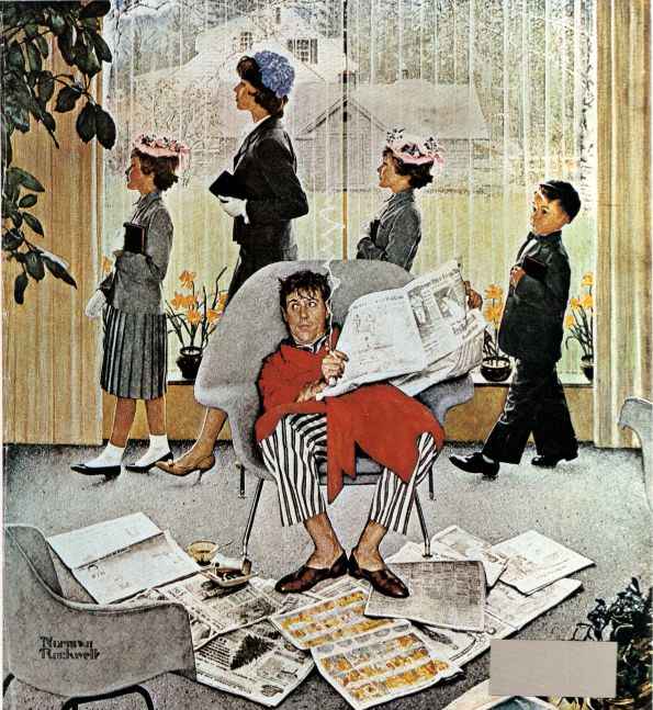 Easter Morning 1959 - Norman Rockwell Print - Heavy Cardstock - Matte Print