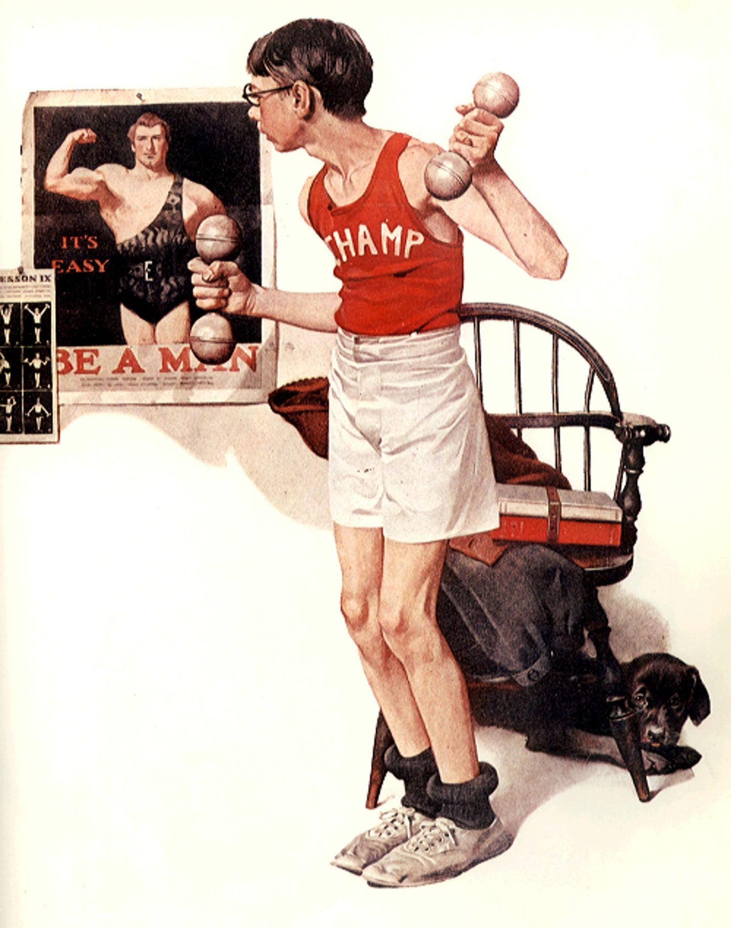 It's Easy - Be A Man 1939 - Norman Rockwell Print - Heavy Cardstock - Matte Print