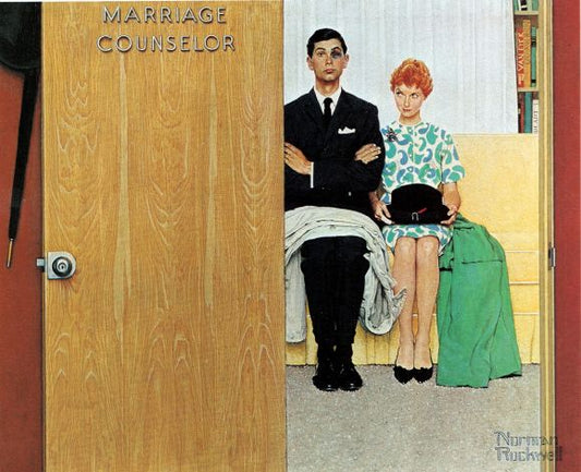 Marriage Counselor 1960 - Norman Rockwell Print - Heavy Cardstock - Matte Print