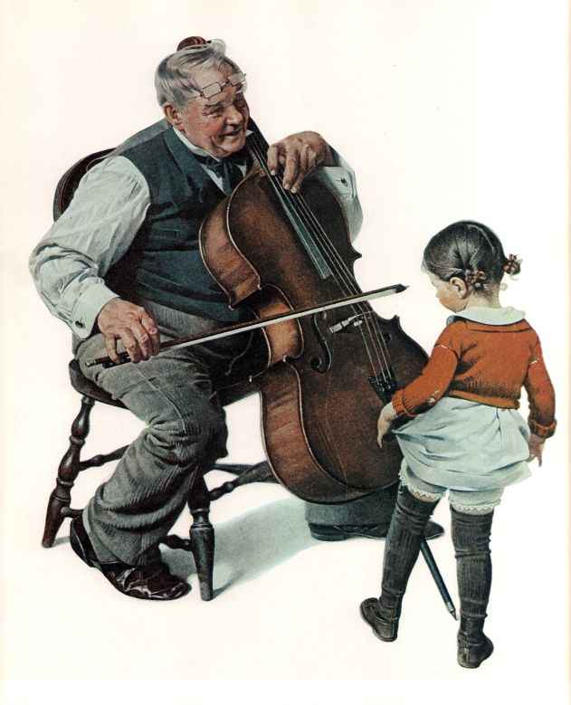 Private Concert 1923 - Norman Rockwell Print - Heavy Cardstock - Matte Print