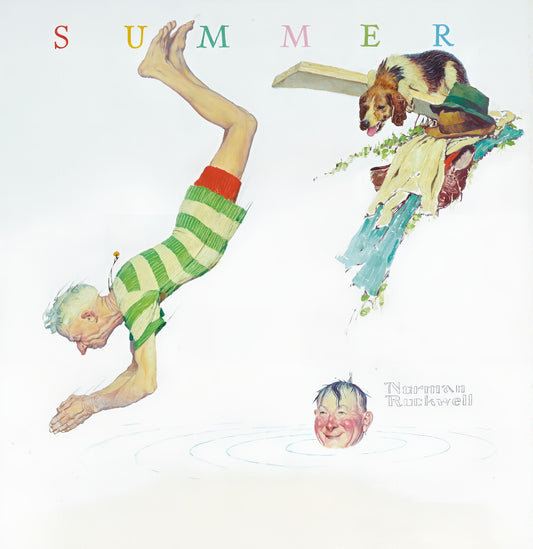 Summer 1961 - Norman Rockwell Print - Heavy Cardstock - Matte Print