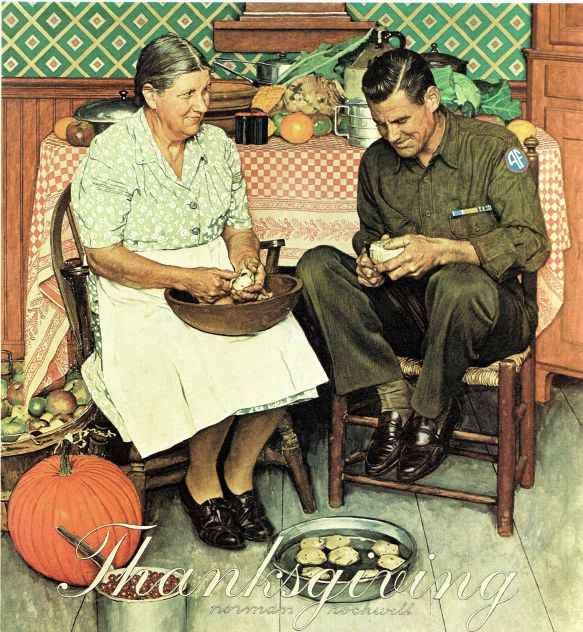 Thanksgiving 1945 - Norman Rockwell Print - Heavy Cardstock - Matte Print