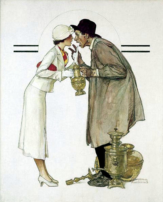 The Brass Merchant 1920 - Norman Rockwell Print - Heavy Cardstock - Matte Print