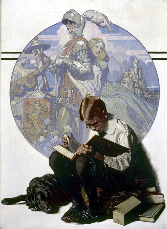 The Knight Dreams Of Glory 1923 - Norman Rockwell Print - Heavy Cardstock - Matte Print