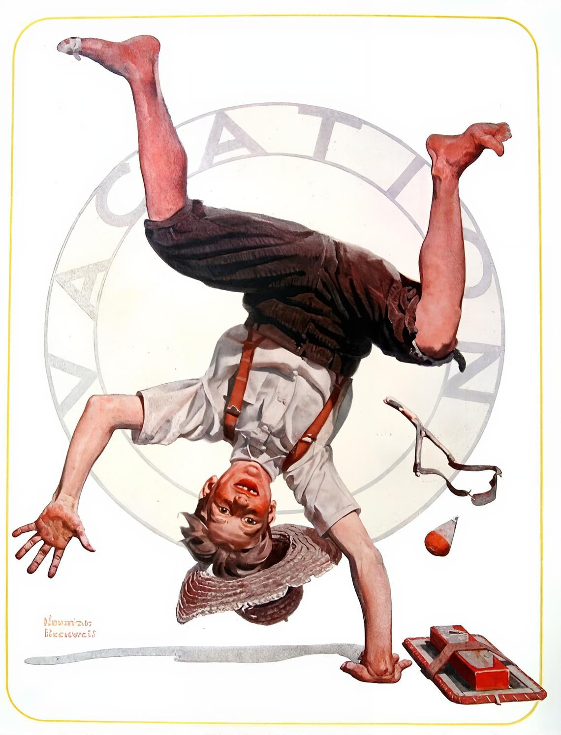 Vacation 1927 - Norman Rockwell Print - Heavy Cardstock - Matte Print