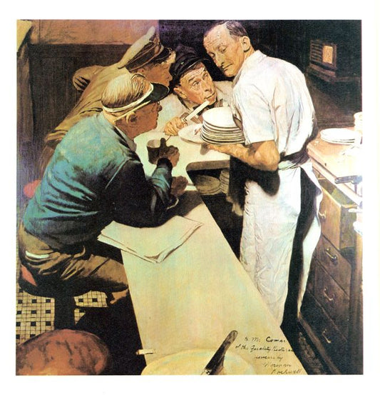War News 1945 - Norman Rockwell Print - Heavy Cardstock - Matte Print