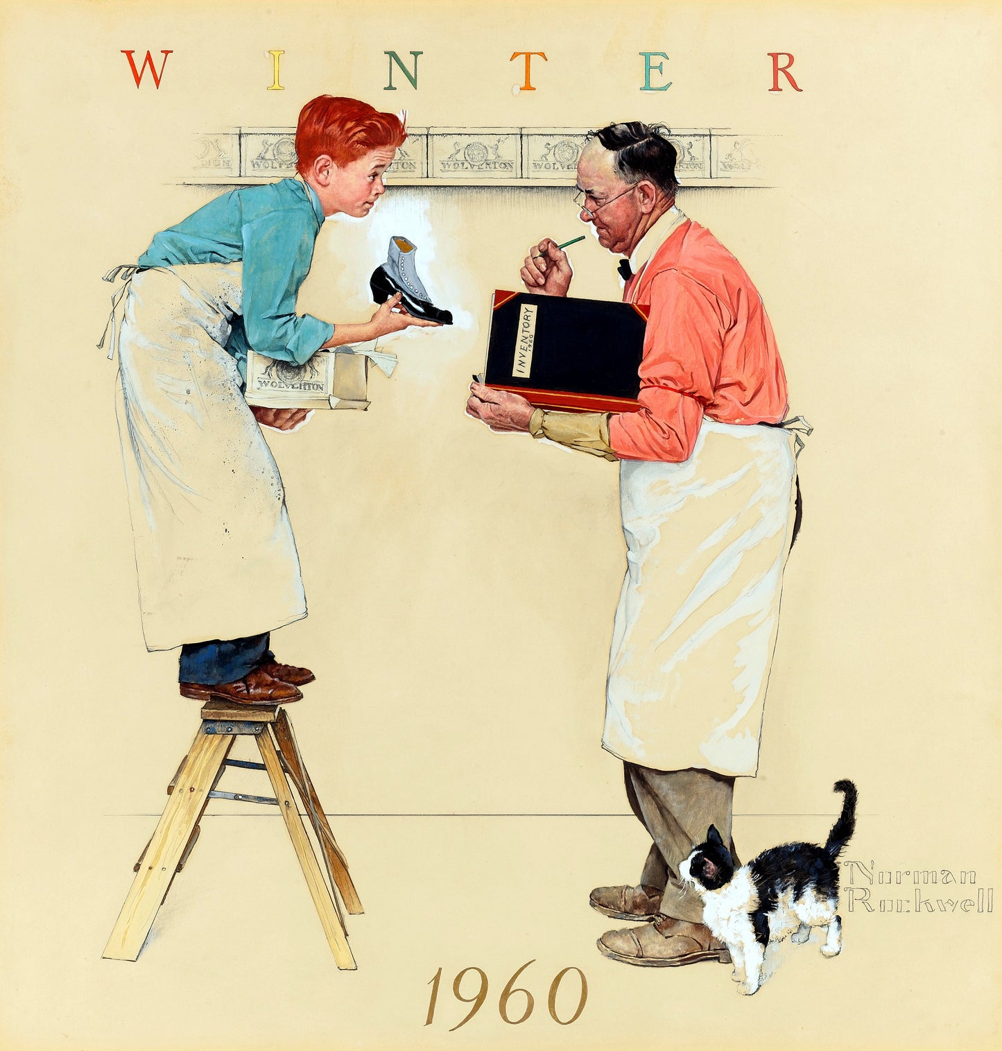 Winter 1960 - Norman Rockwell Print - Heavy Cardstock - Matte Print