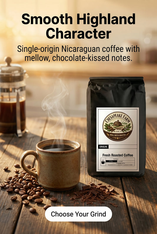Café de las Tierras Altas de Nicaragua – Tostado rústico, aromático y artesanal