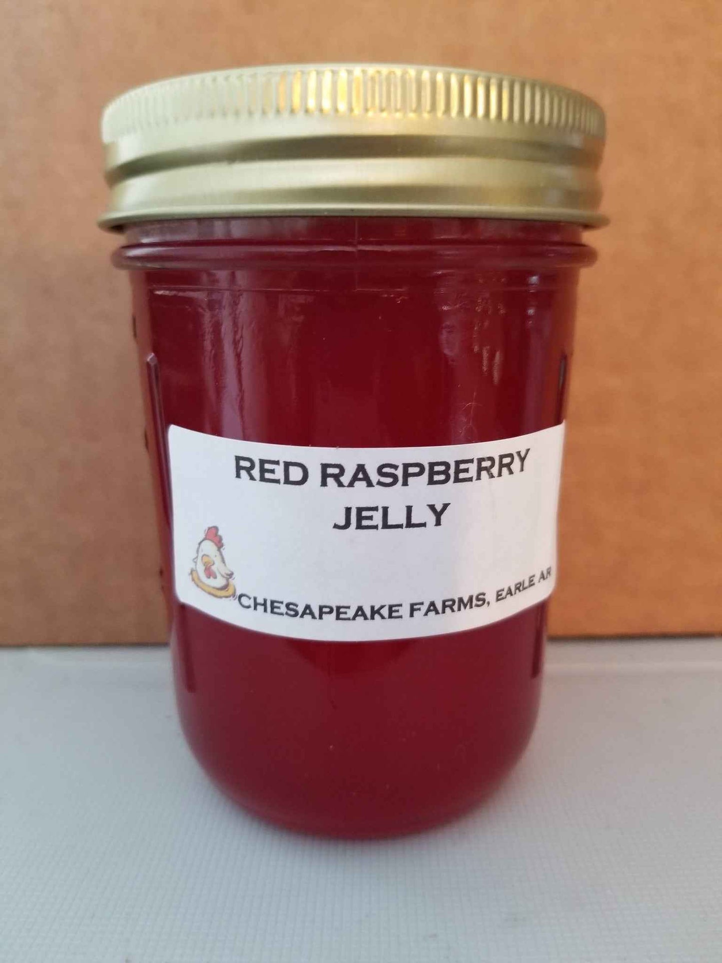 Organic Red Raspberry Jelly: Arkansas Grown, Vegan, 8 oz