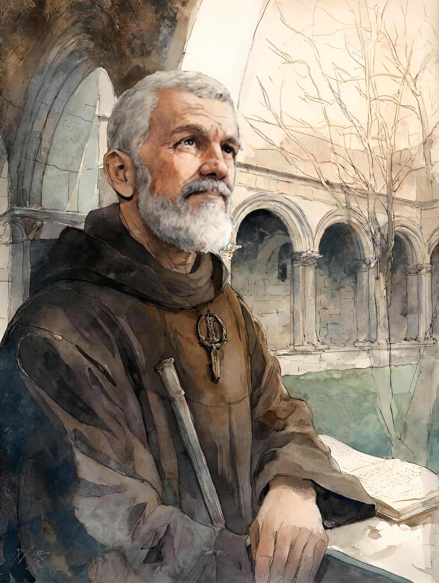 Saint Adelard of Corbie - Catholic Christian Saint Religious Portrait Print - Heavy Cardstock - Matte Print