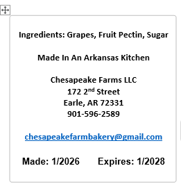 Organic Arkansas Grape Jam – Small‑Batch 8 oz Delight
