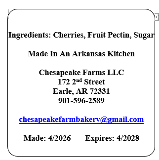 Cherry Jam – Small Batch, Locally Grown Arkansas Cherries