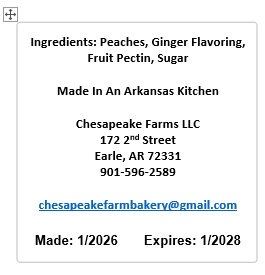 Ginger & Peach Jam – Sweet‑Spiced, Handmade Arkansas Spread