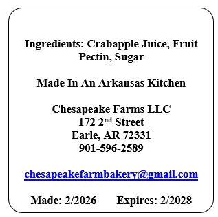 Crabapple Jelly - 8 oz Jar, Organic, Seasonal Fruit