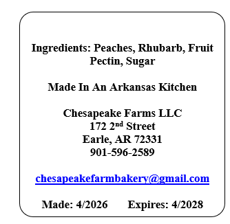 Arkansas Peach Rhubarb Jam – Small Batch, Handmade Spread