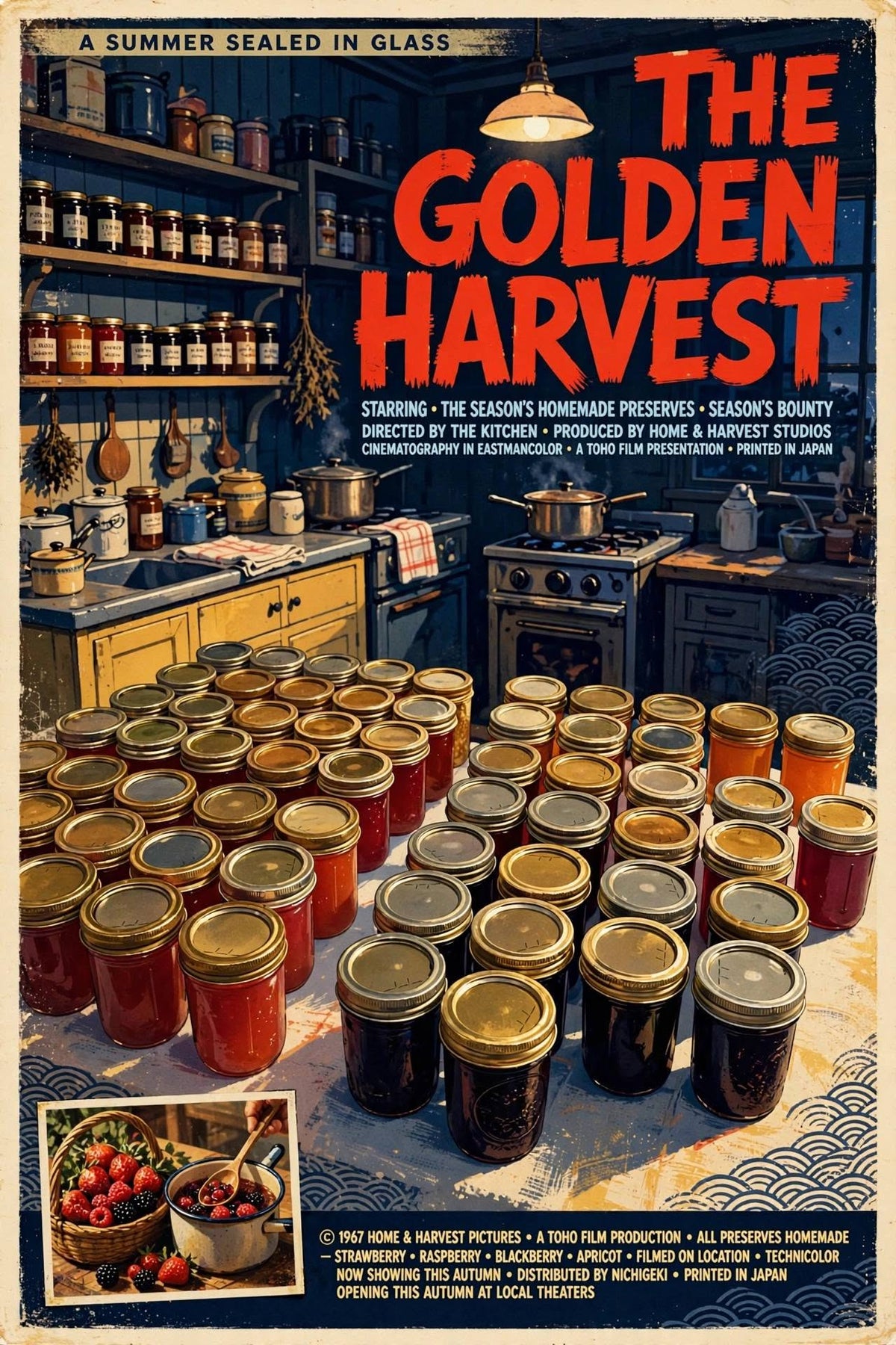 Golden Harvest Kitchen – 1967 Preserve House Poster