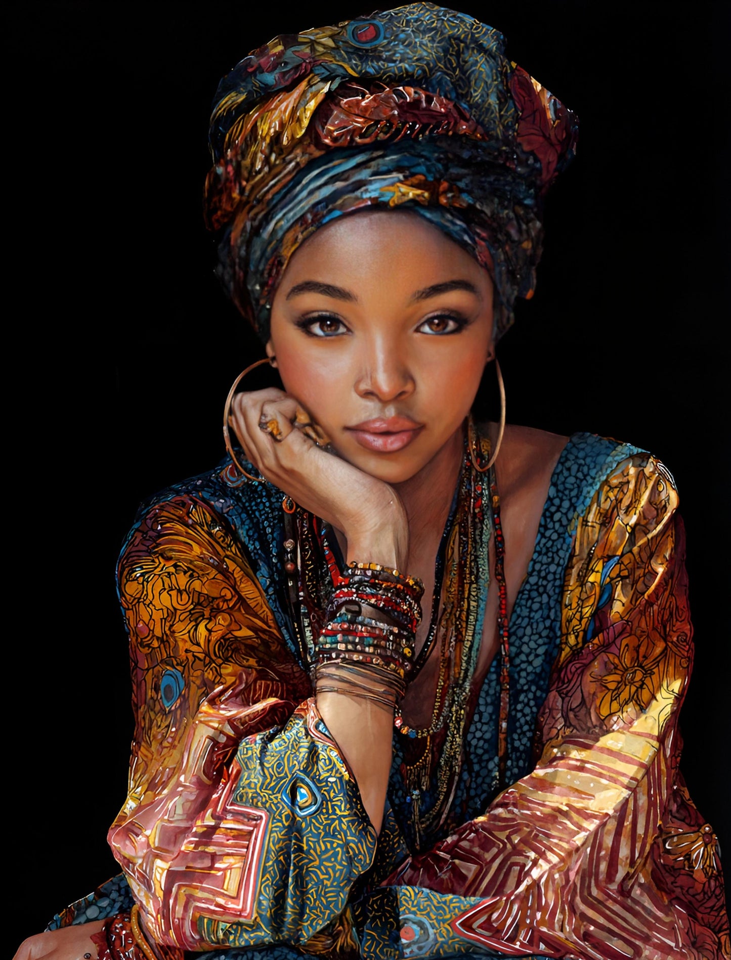 Woman From Central African Republic - African Woman Ethnic Portrait Print - Heavy Cardstock - Matte Print