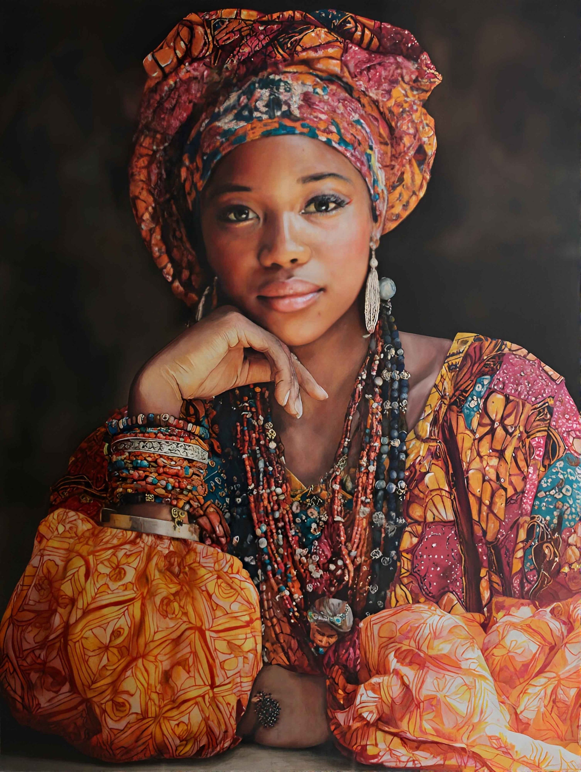 Woman from Chad - African Woman Ethnic Portrait Print - Heavy Cardstock - Matte Print