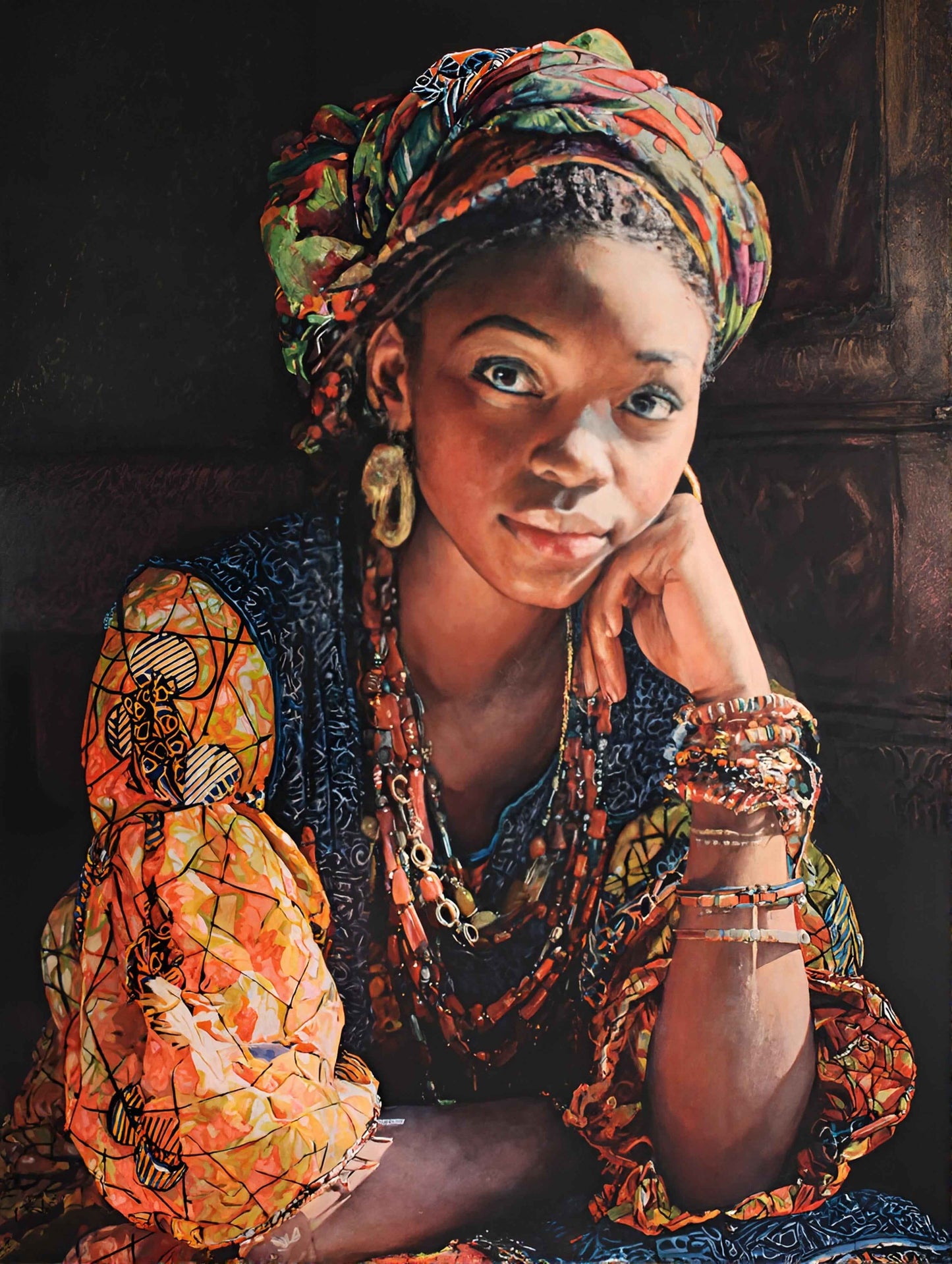 Woman from Côte d'Ivoire - African Woman Ethnic Portrait Print - Heavy Cardstock - Matte Print