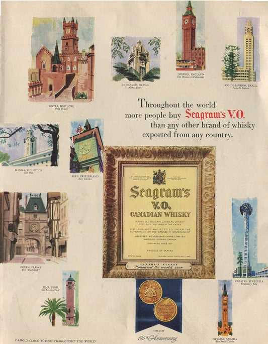 Antique Advertisements – Seagram’s Whiskey Collection – 1950s–1960s - 2 - Chesapeake Farms LLC - Gourmet Jams/Jellies & Coffee - Original Artworks - Antiques