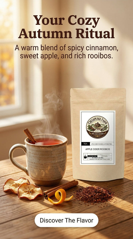 Apple Cider Rooibos – Spiced, Sweet & Naturally Caffeine‑Free - Chesapeake Farms LLC - Gourmet Jams/Jellies & Coffee - Original Artworks - Antiques
