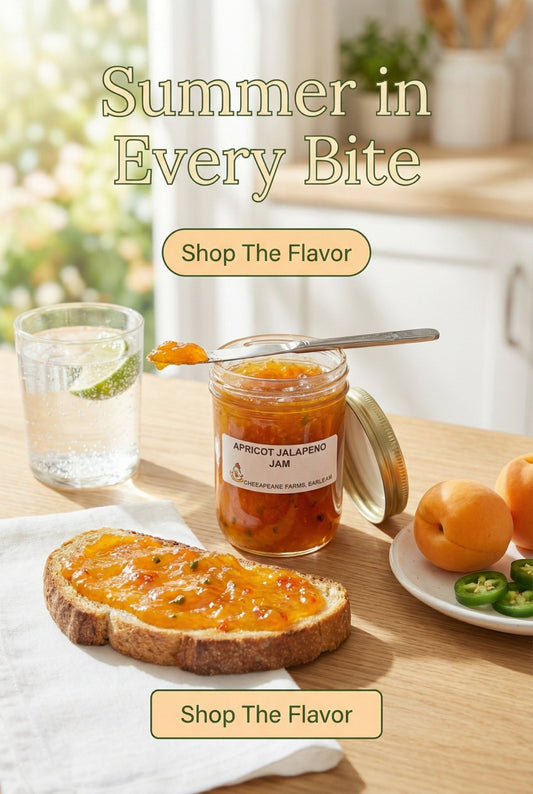 Apricot Jalapeño Pepper Jam – Gourmet Spread, Small Batch - Chesapeake Farms LLC - Gourmet Jams/Jellies & Coffee - Original Artworks - Antiques