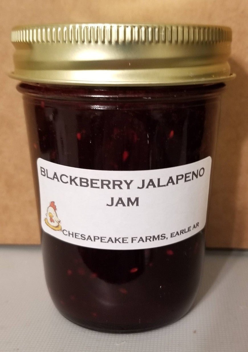 Blackberry & Jalapeño Jam – Arkansas Berries, Spicy Sweet - Chesapeake Farms LLC - Gourmet Jams/Jellies & Coffee - Original Artworks - Antiques
