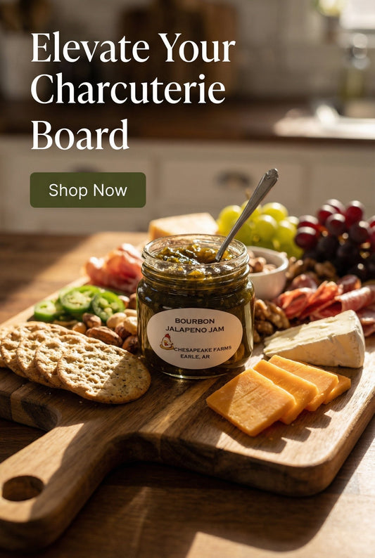 Bourbon Jalapeño Jam – 8 oz Jar – Organic, Arkansas Grown – Small Batch – Sweet - Chesapeake Farms LLC - Gourmet Jams/Jellies & Coffee - Original Artworks - Antiques