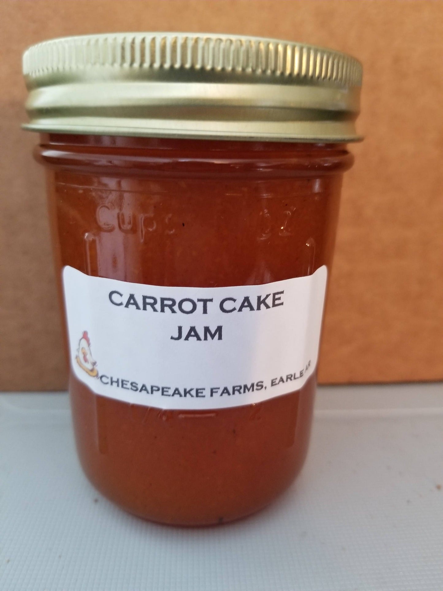 Carrot Cake Jam – 8 oz Jar – Organic, Arkansas Grown – Small Batch – Vegan - Chesapeake Farms LLC - Gourmet Jams/Jellies & Coffee - Original Artworks - Antiques