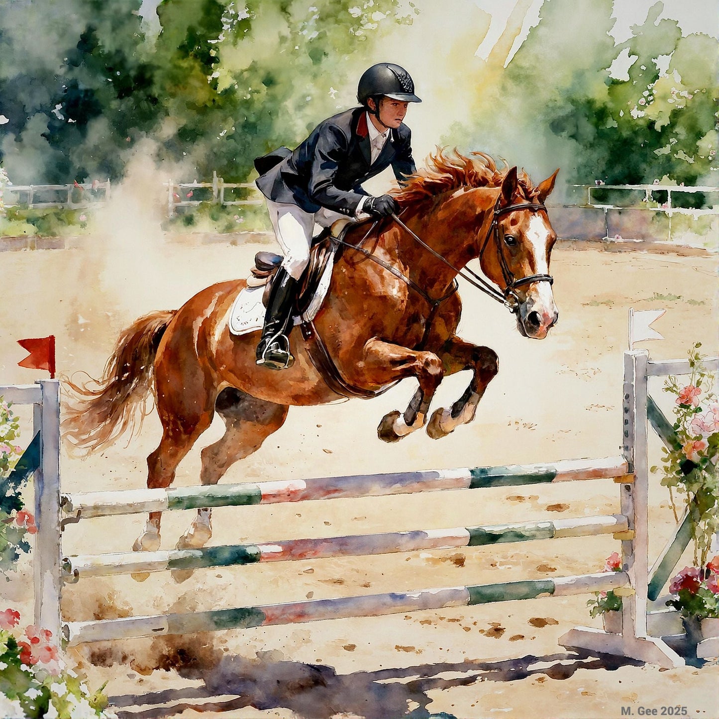 Chestnut Jumper Thoroughbred Study A - Digital Wall Art – Instant Download - Chesapeake Farms LLC - Gourmet Jams/Jellies & Coffee - Original Artworks - Antiques