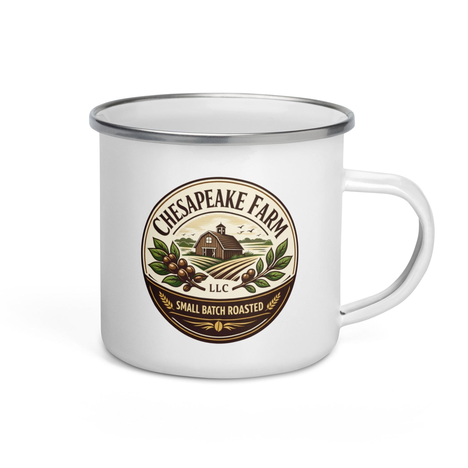 Enamel Mug - Chesapeake Farms LLC - Gourmet Jams/Jellies & Coffee - Original Artworks - Antiques