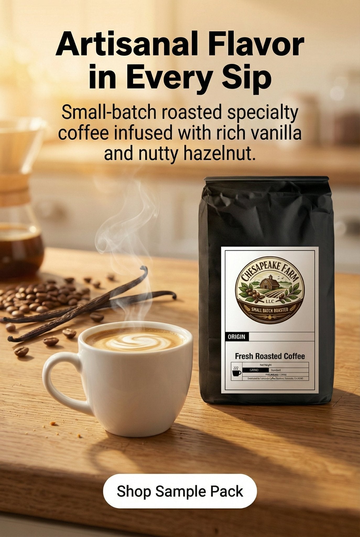 Flavored Coffees Sample Pack - Chesapeake Farms LLC - Gourmet Jams/Jellies & Coffee - Original Artworks - Antiques