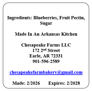 Handcrafted Blueberry Jam – Local Arkansas Fruit, Artisan - Chesapeake Farms LLC - Gourmet Jams/Jellies & Coffee - Original Artworks - Antiques