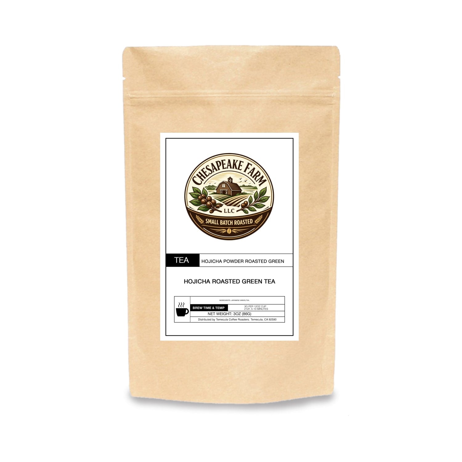 Hojicha - Chesapeake Farms LLC - Gourmet Jams/Jellies & Coffee - Original Artworks - Antiques