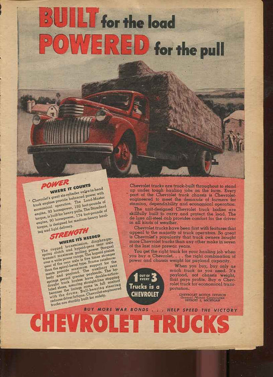 Antique Chevrolet Automobile Advertisements – 80 Original Print Ads, 1924–1992 – Cars, Trucks, WWII, Soap Box Derby & Classic Models