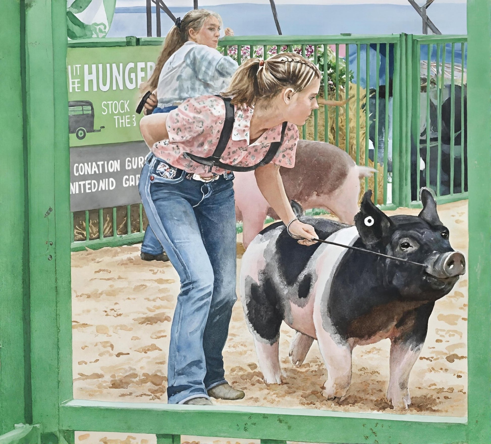 Market Hog Class - Digital Wall Art – Instant Download - Chesapeake Farms LLC - Gourmet Jams/Jellies & Coffee - Original Artworks - Antiques