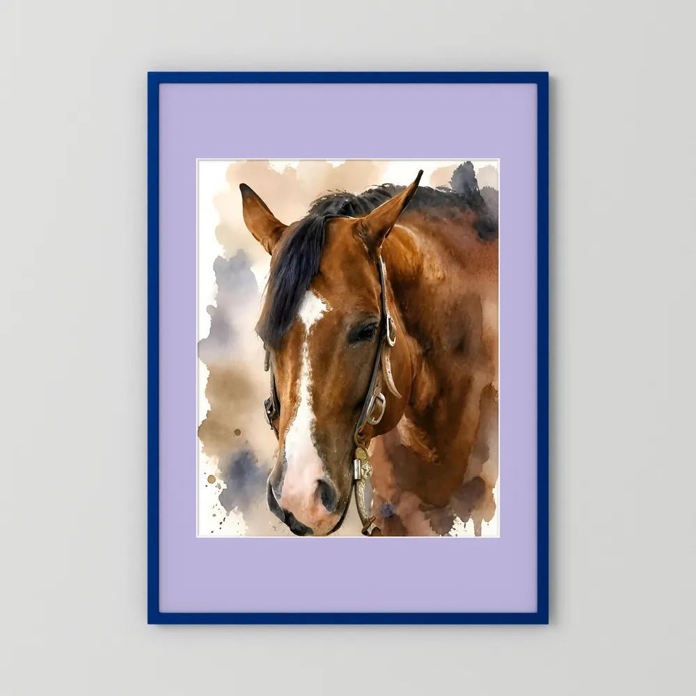 Bridle & Soft Wash — Quarter Horse Watercolor
