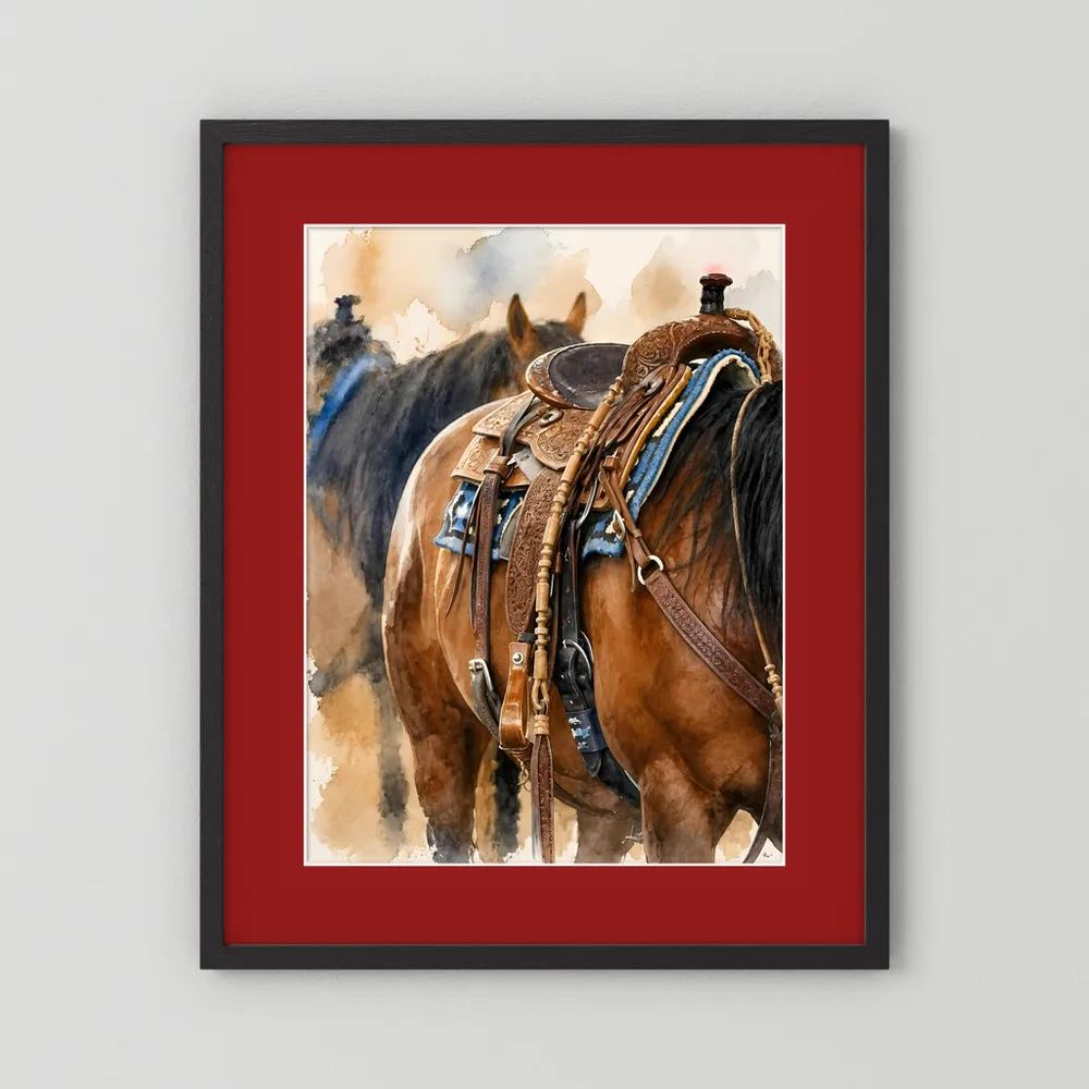 Delta Saddlework — Quarter Horse Watercolor