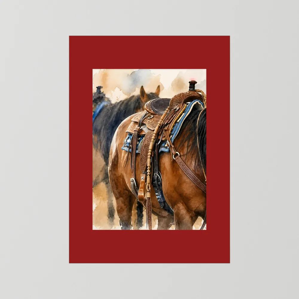 Delta Saddlework — Quarter Horse Watercolor