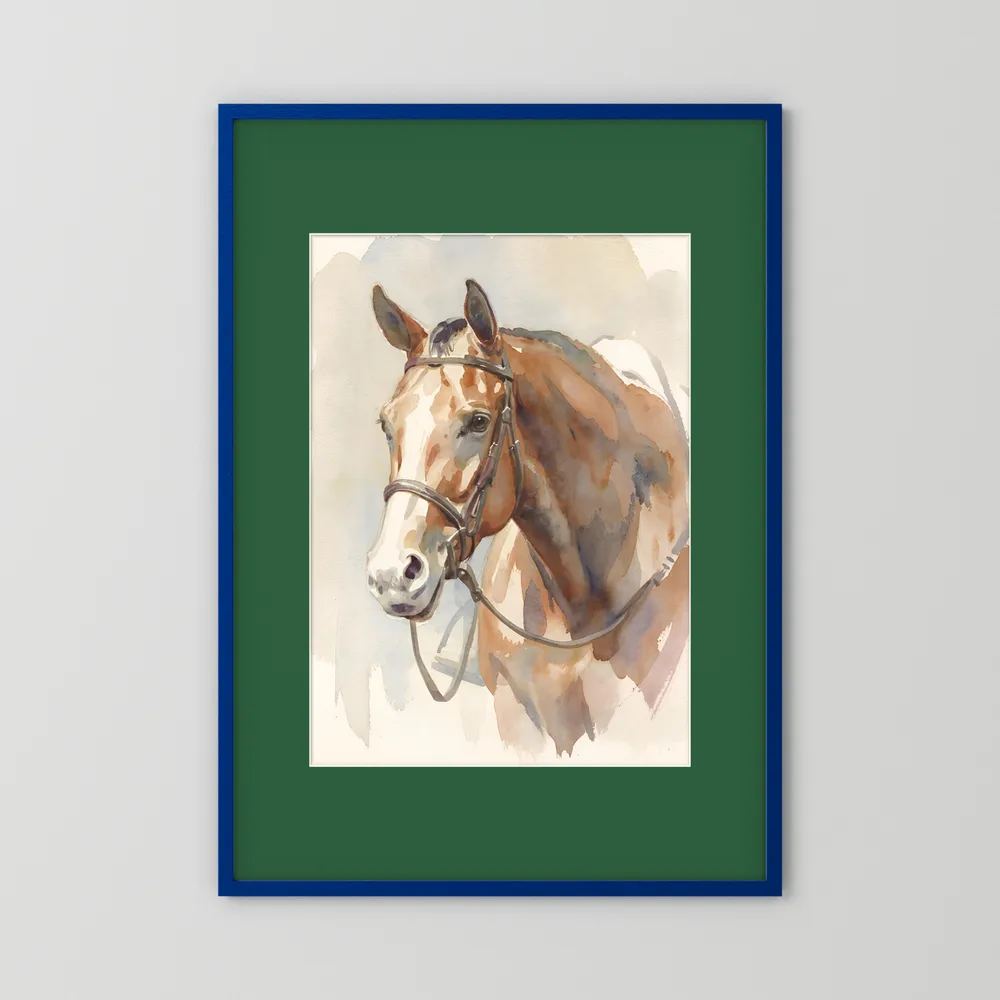 Ready To Show – Hunter Quarter Horse in Watercolor