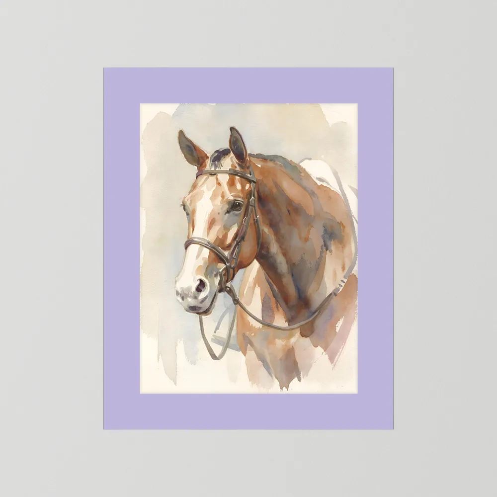 Ready To Show – Hunter Quarter Horse in Watercolor
